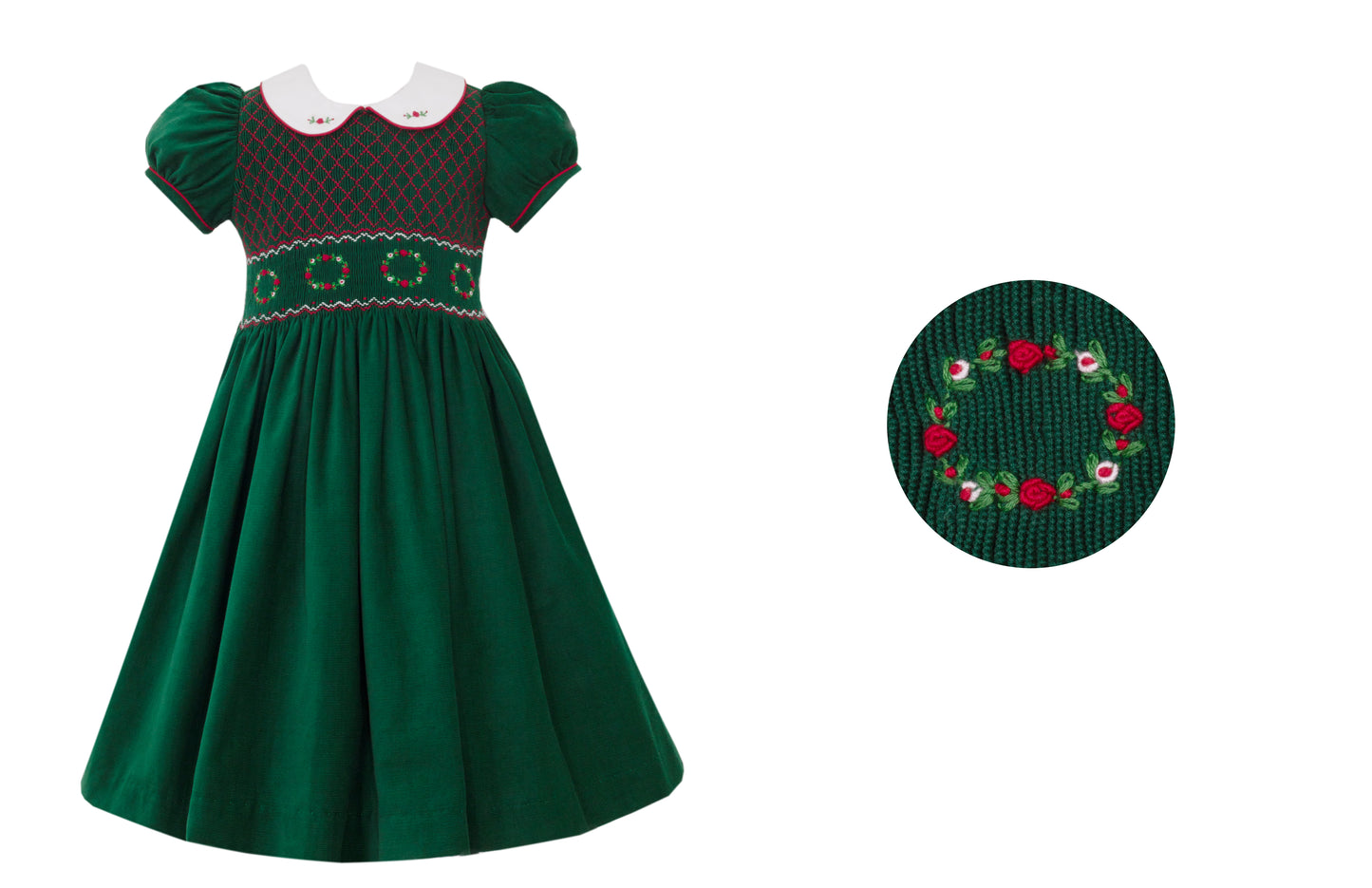 Anavini Green Corduroy Dress-