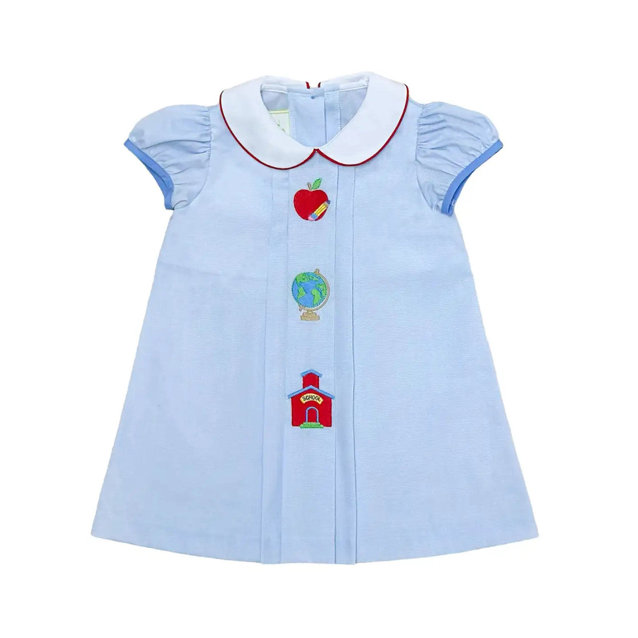 Zuccini Kids School Supplies Robyn Dress - Light Blue Micro Gingham