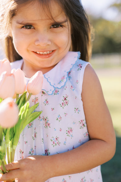 The Proper Peony Bea Blue Floral Dress