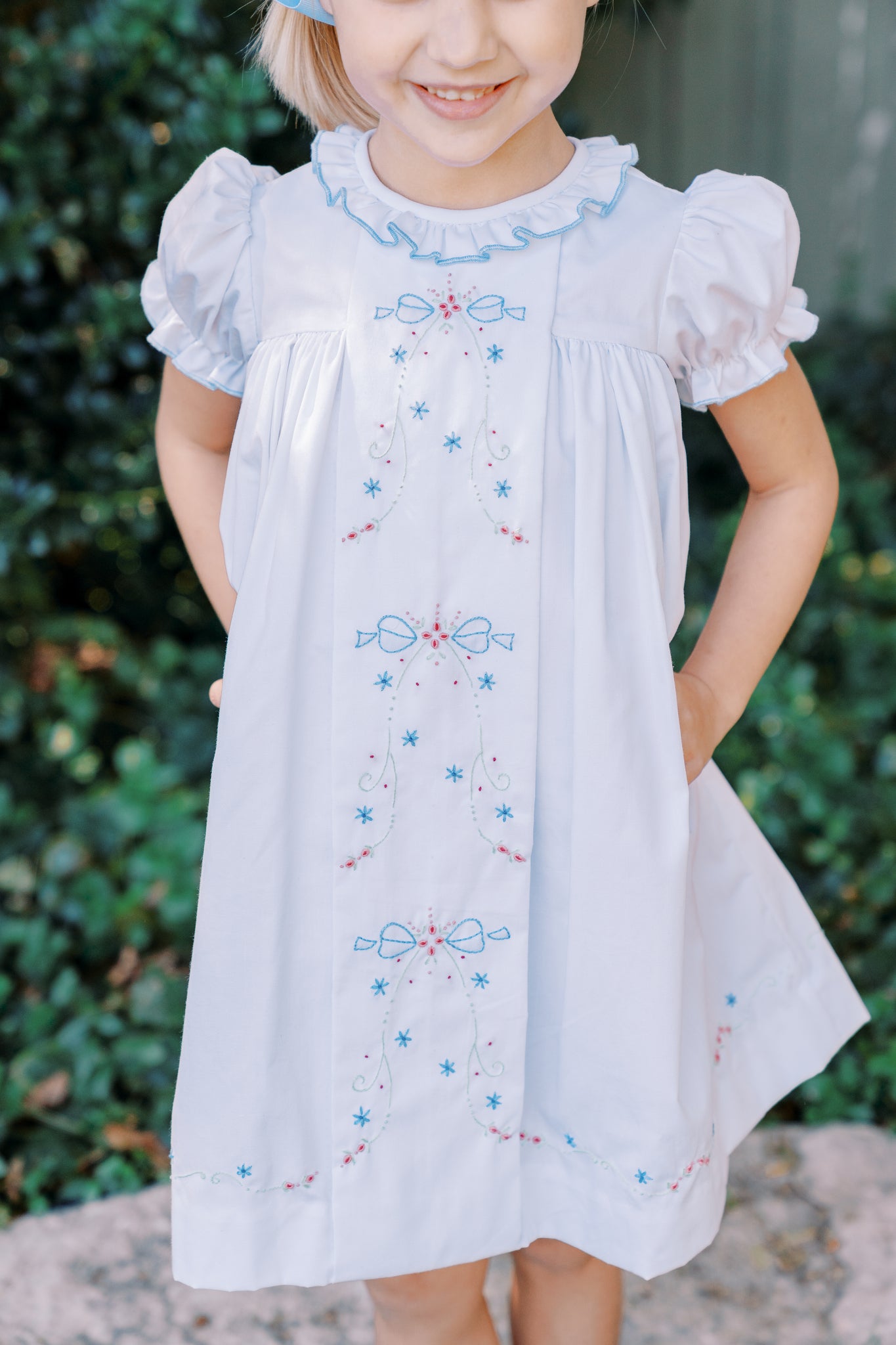 The Proper Peony Blanca Shadow Embroidery Dress