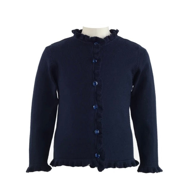 Rachel Riley Frill Cardign-Navy