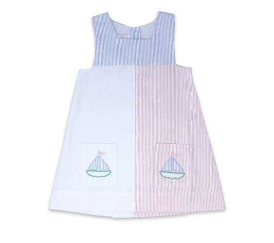 Lullaby Set Stephanie Jumper- Party Pink/Boston Blue Sailboat