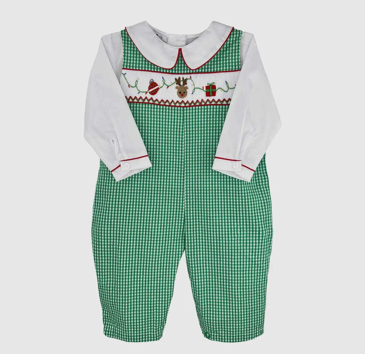 Petit Ami Christmas Smocked Longall