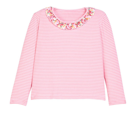 BISBY Caroline Tee- Autumn Floral Stripe