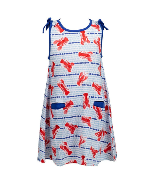 The Proper Peony Lobster Sleeveless Dress