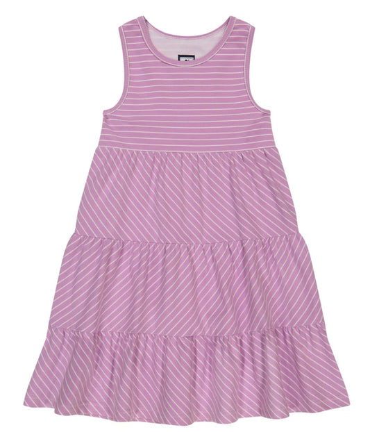 Busy Bees Parker Dress- Lilac Stripe