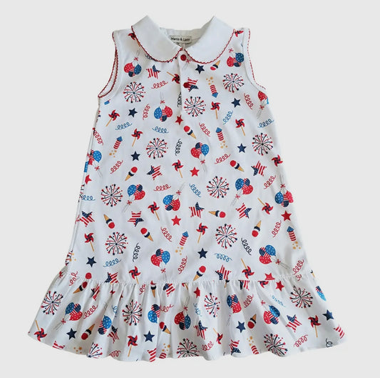 Marco and Lizzy 4th of July Print Dress