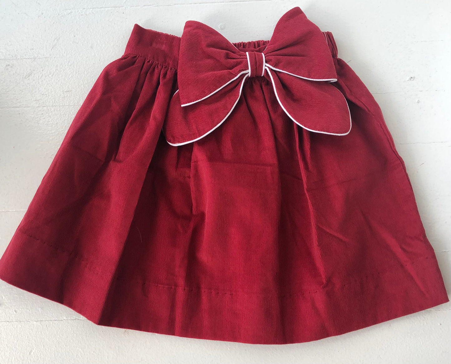 Marco and Lizzy Avignon Burgundy Bow skirt