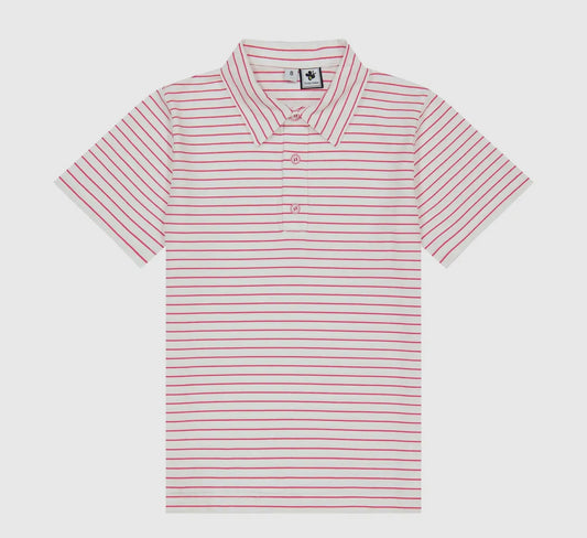 Busy Bees Polo- Red Stripe