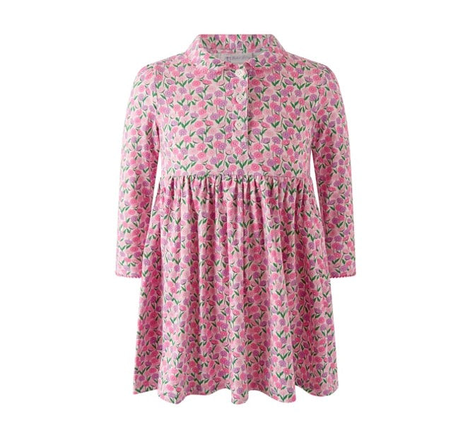 Rachel Riley Pink Daisy Jersey Dress