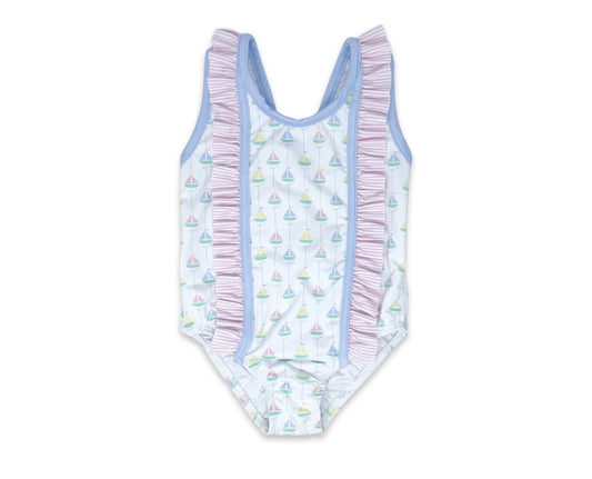 Lullaby Set Molly Swimsuit- Seaside Sailboat