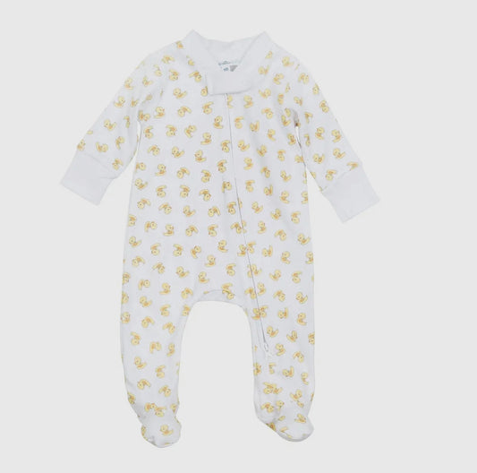 Magnolia Baby Darling Ducklings  Print Zip Footie