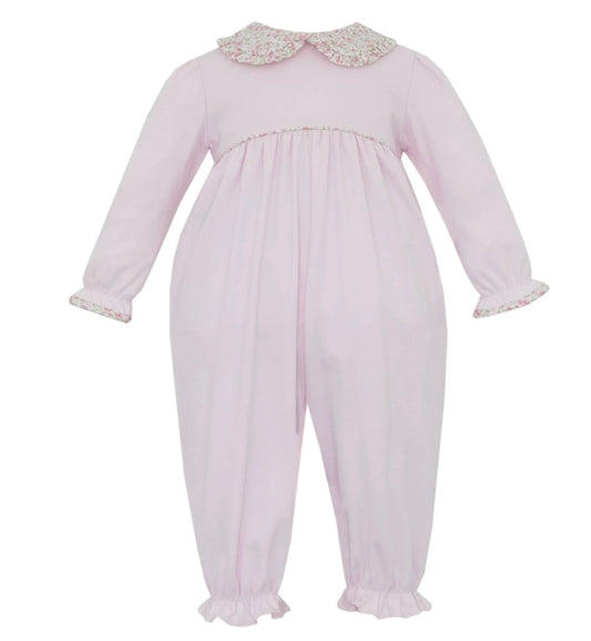 Petit Bebe Pink Romper with floral details