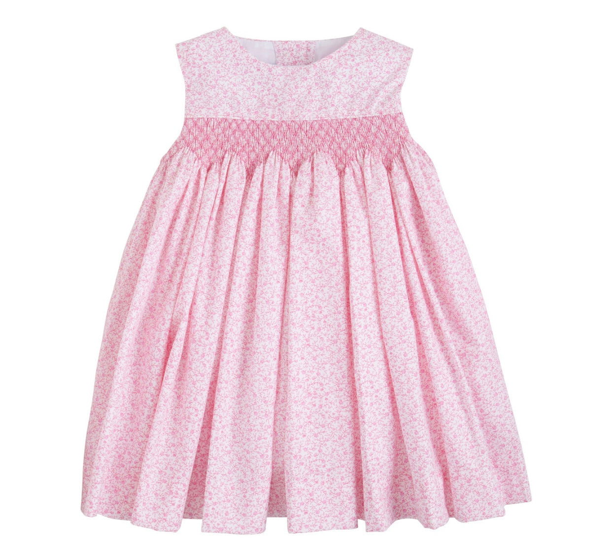 Little English Simpy Smocked Dress- Pink Vinings