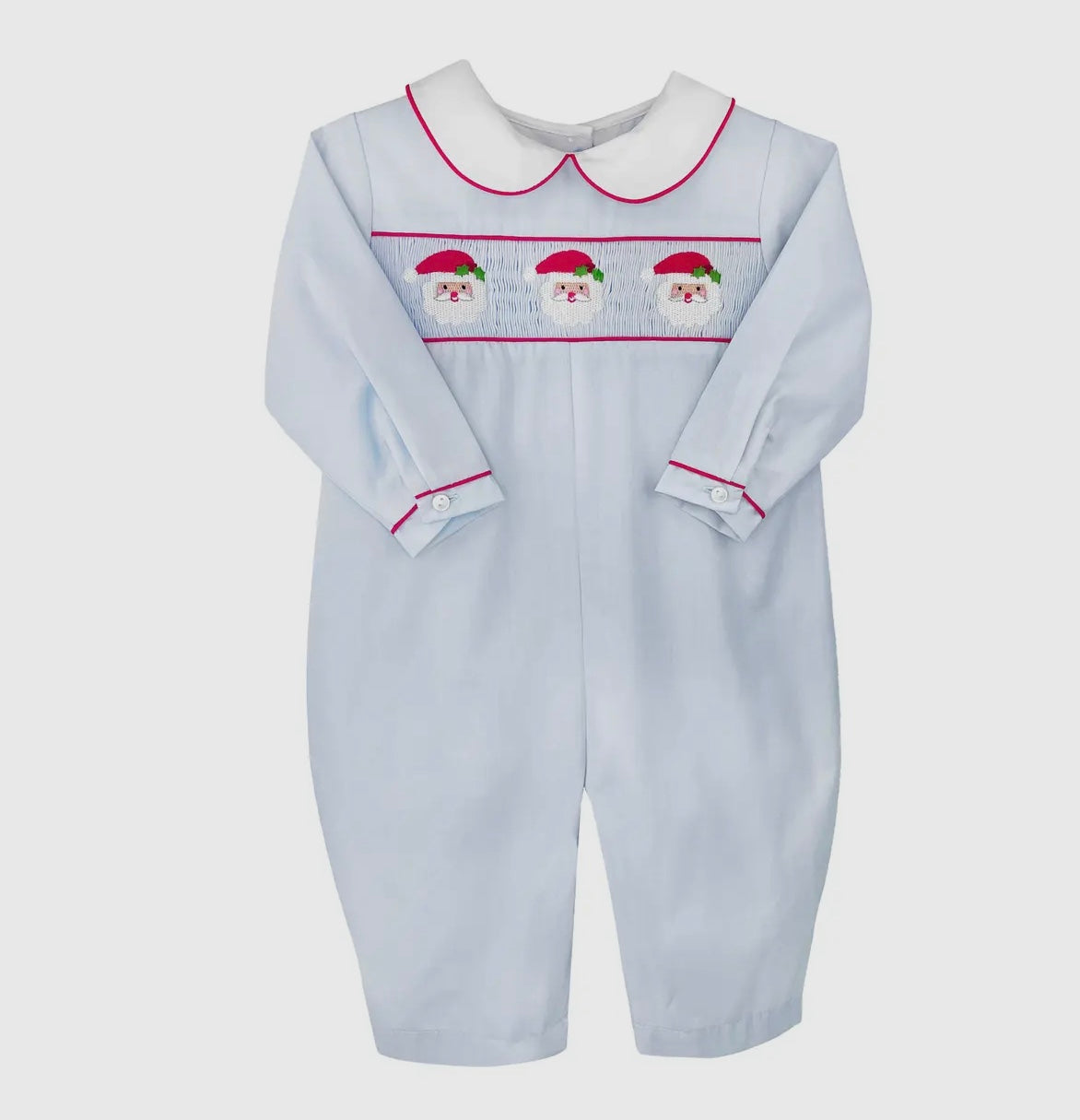 Petit Ami Santa Smocked Longall