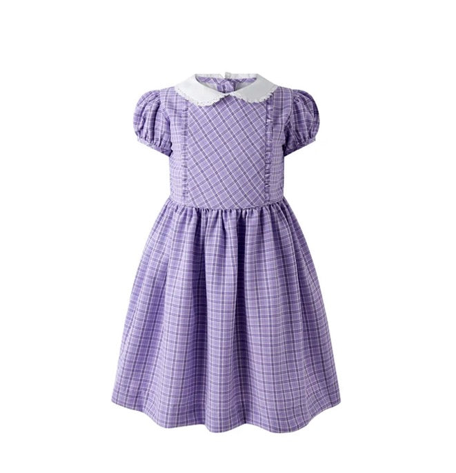 Rachel Riley Check Frill Front Dress