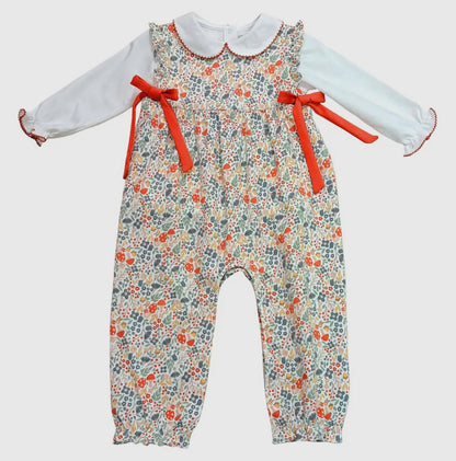 Marco and Lizzy Fall Flowers Romper Set