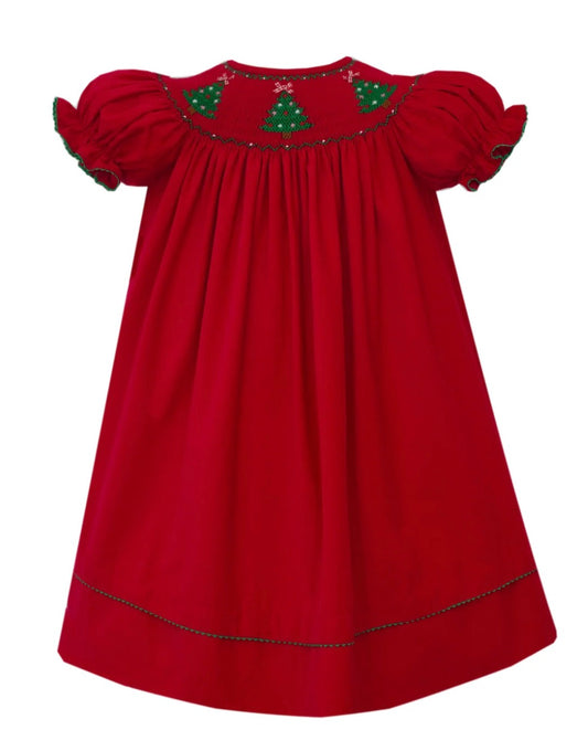 Anavini Christmas Tree Bishop Dress