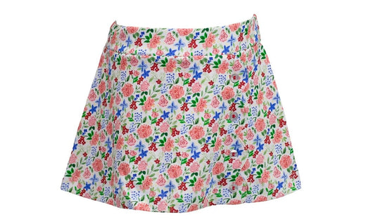The Proper Peony Geranium Skort