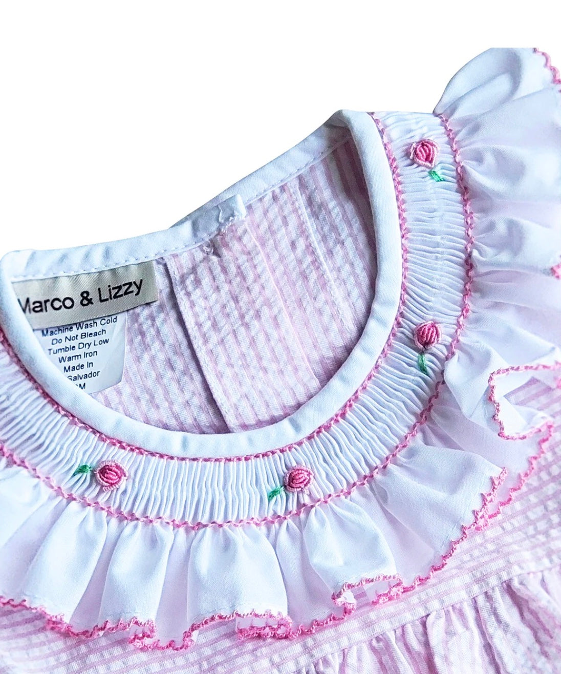 Marco and Lizzy Lara Smocked Collar Bubble