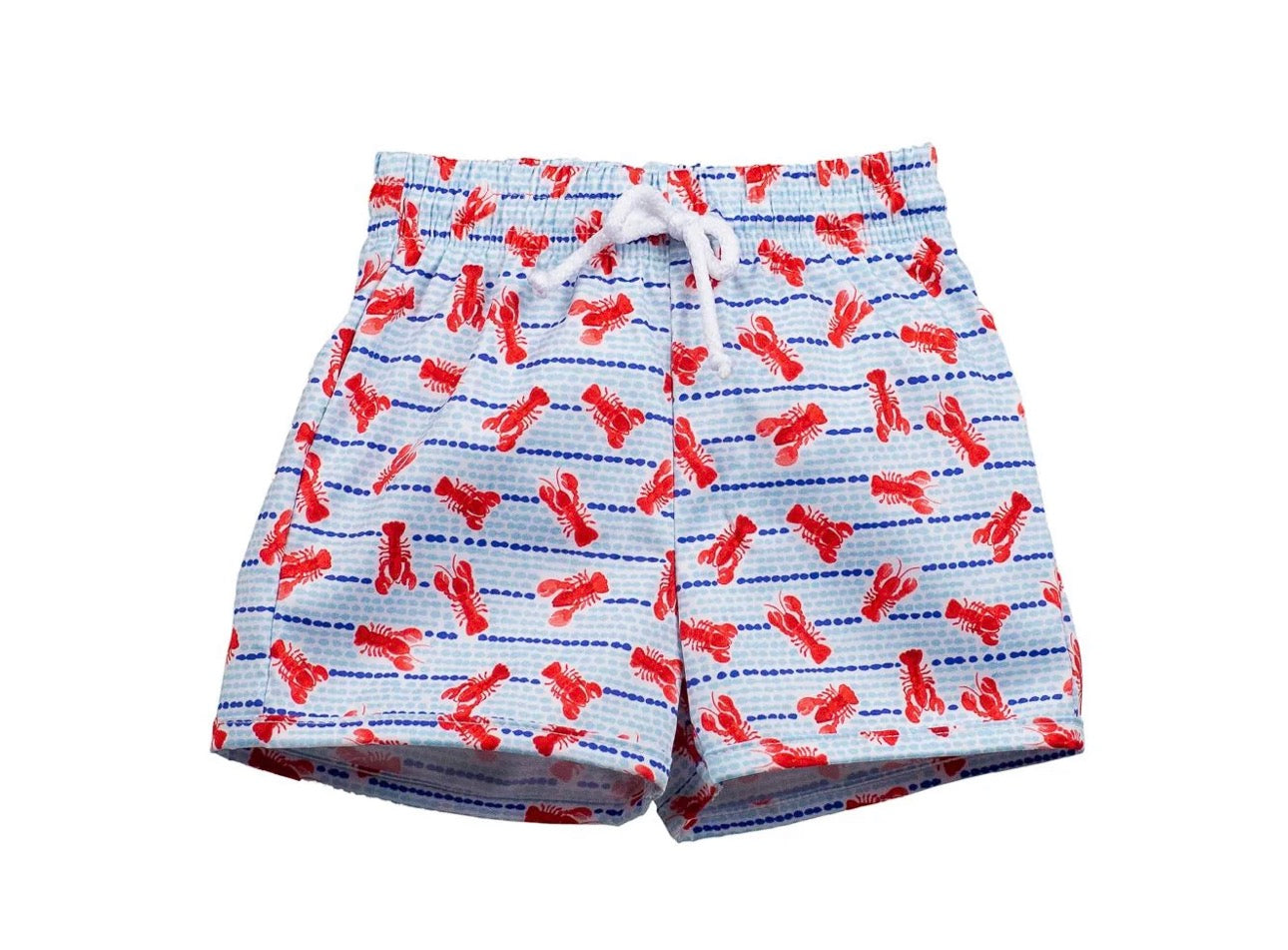 The Proper Peony Lobster Swim Trunks