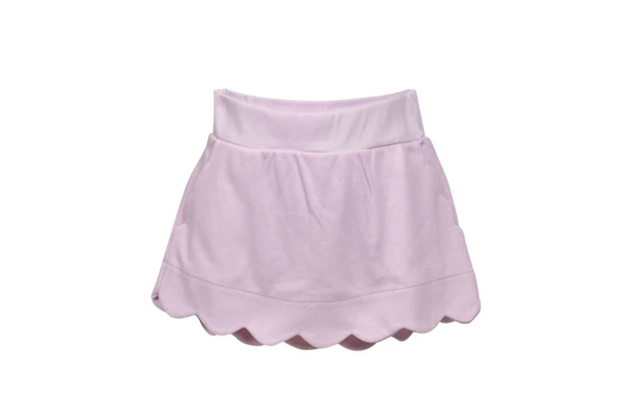 The Proper Peony Scallop Skirt- Pink