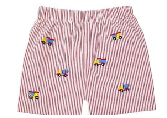 Zuccini Kids Leo Construction Embroidered Short