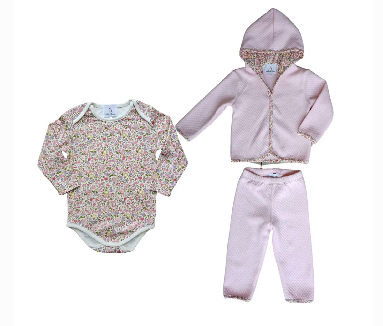 Maddie and Connor Emma Pink Quilted Emma Set