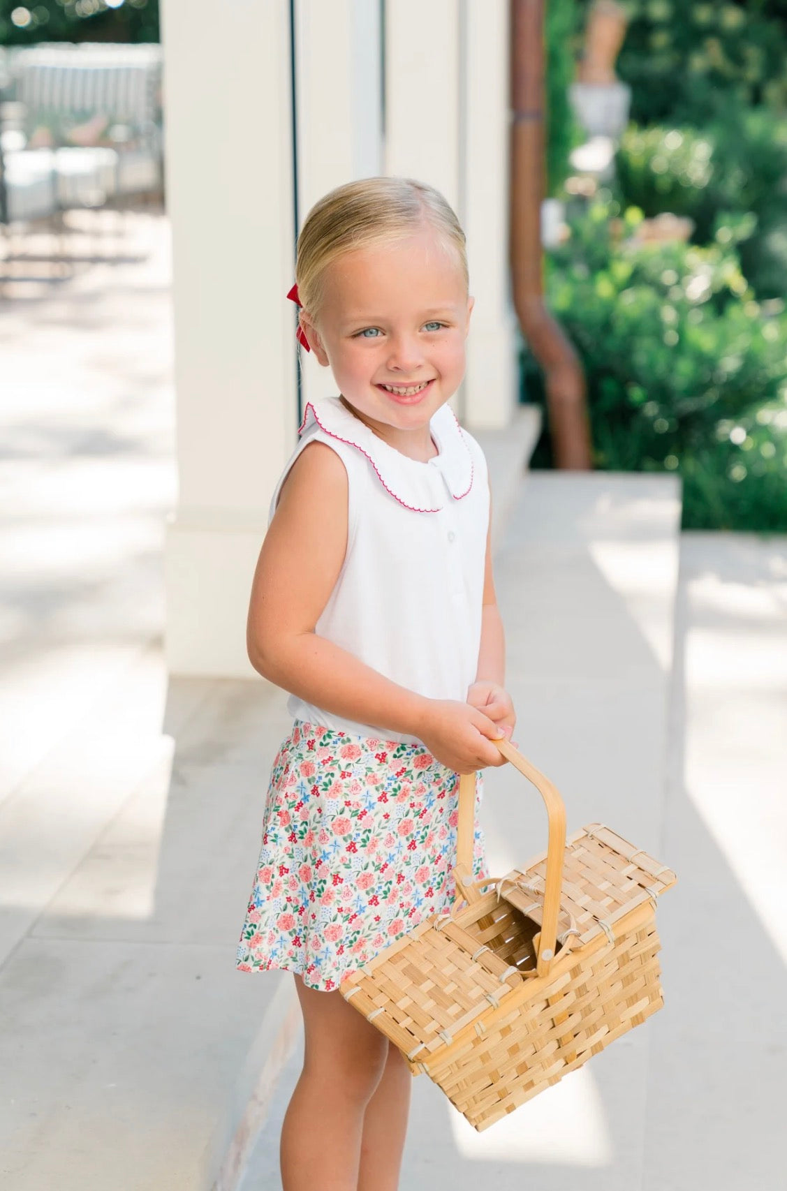 The Proper Peony Geranium Skort