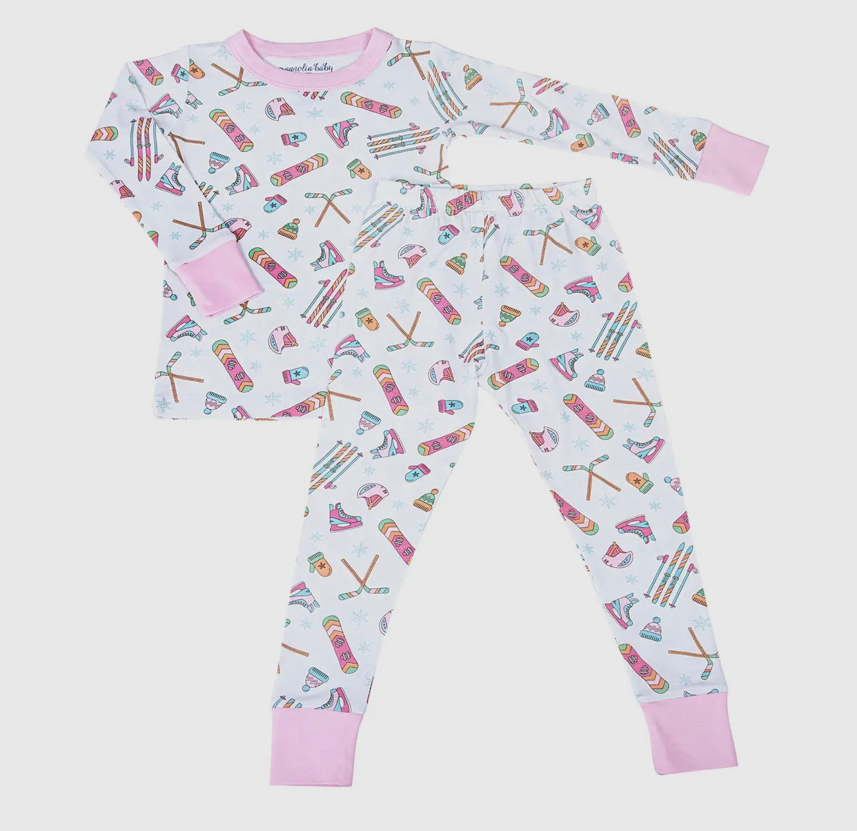 Magnolia Baby Snow Ready Pjs- Pink