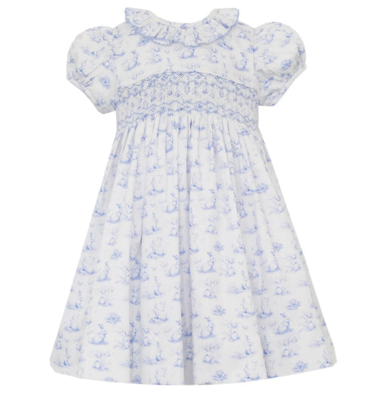 Anavini Bunny French Toile Dress- Blue