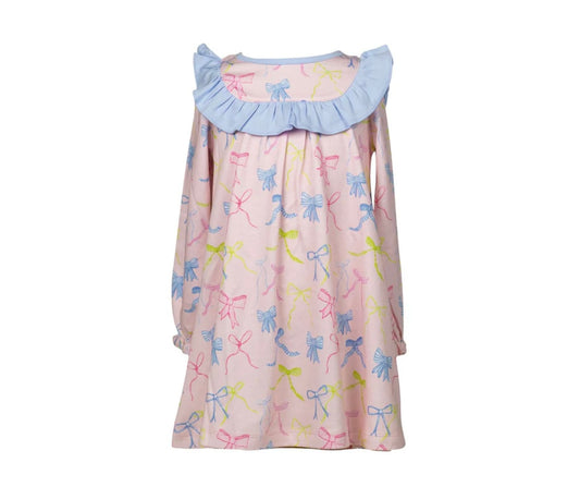 The Proper Peony Ribbon Party Long Sleeve Dress