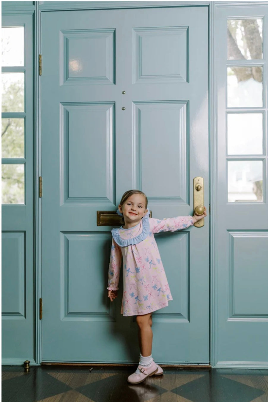 The Proper Peony Ribbon Party Long Sleeve Dress