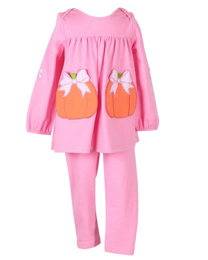 The Yellow Lamb Tabby Tunic and Leggings- Pumpkins