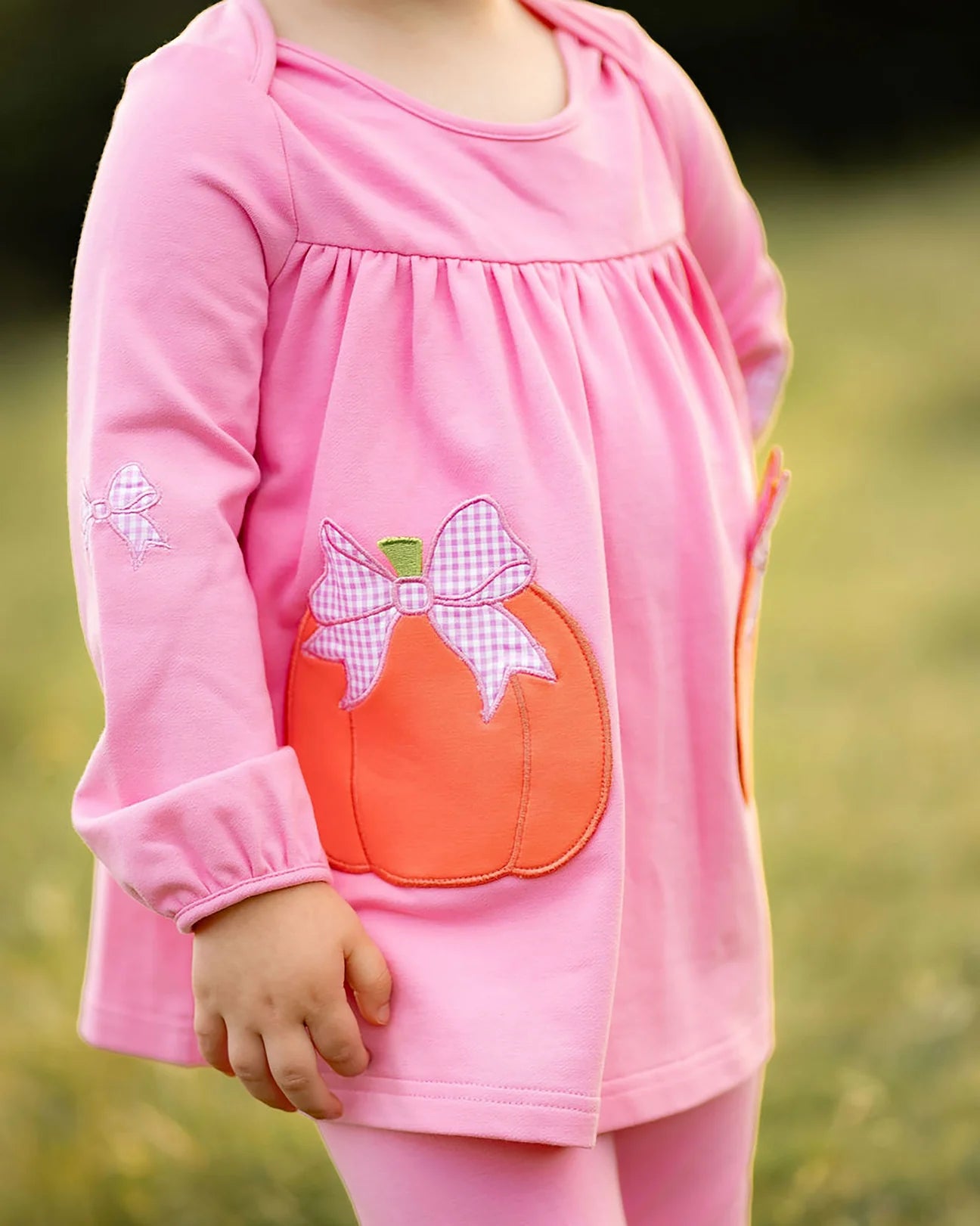 The Yellow Lamb Tabby Tunic and Leggings- Pumpkins
