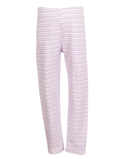 The Yellow Lamb Leggings-Purple Stripes