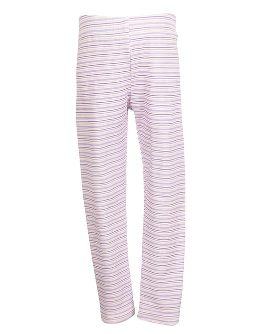 The Yellow Lamb Leggings-Purple Stripes