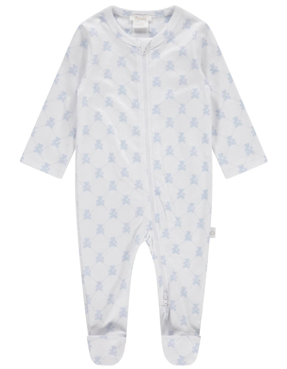 Pimalu Teddy Bear Footie- Blue