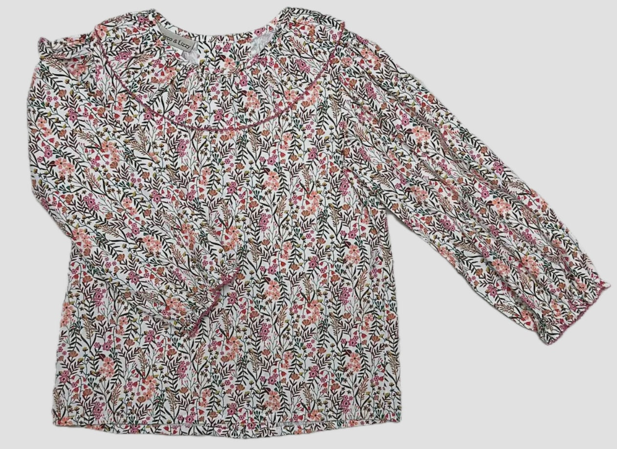 Marco and Lizzy Amy Floral Cotton Blouse