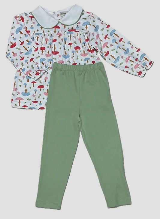 Marco and Lizzy Fall Mushrooms Legging Set