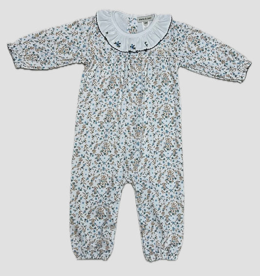 Marco and Lizzy Ariana Blue Floral Romper