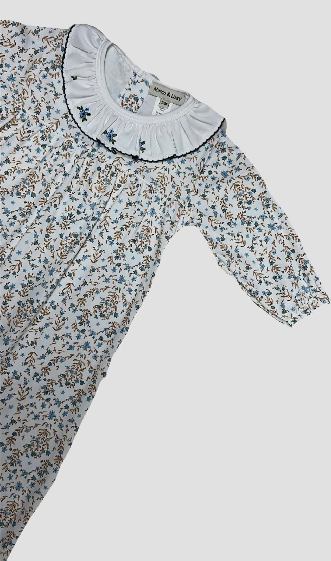 Marco and Lizzy Ariana Blue Floral Romper