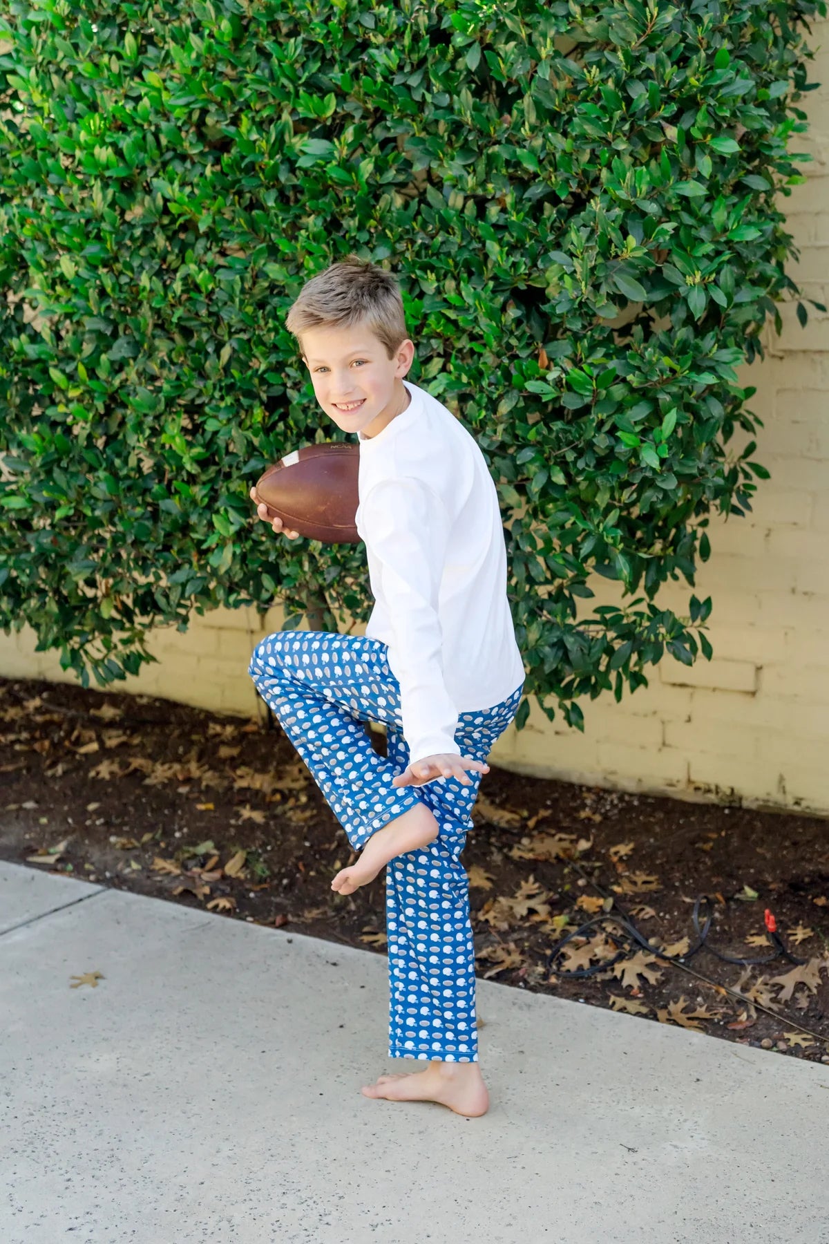 Lila and Hayes Beckett Boys Hangout Pant- Firstdown Football