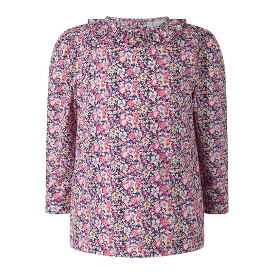 Rachel Riley Floral Frill Collar Blouse