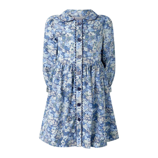 Rachel Riley Floral Long Sleeve Button Front Dress