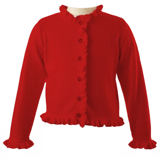 Rachel Riley Frill Cardign-Red