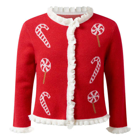 Rachel Riley Candy Cane Cardigan