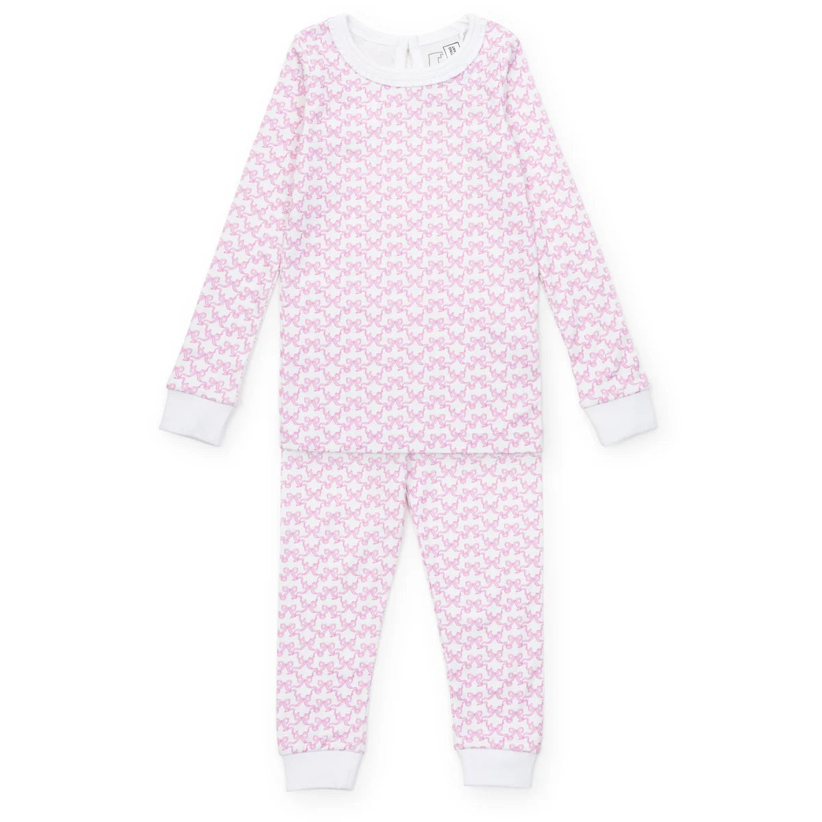 Lila and Hayes Ava Girls PJ set- Pretty Pink Bows