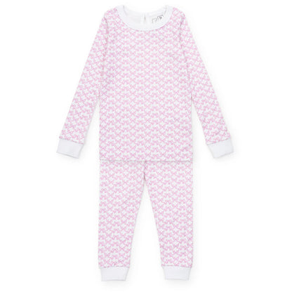 Lila and Hayes Ava Girls PJ set- Pretty Pink Bows