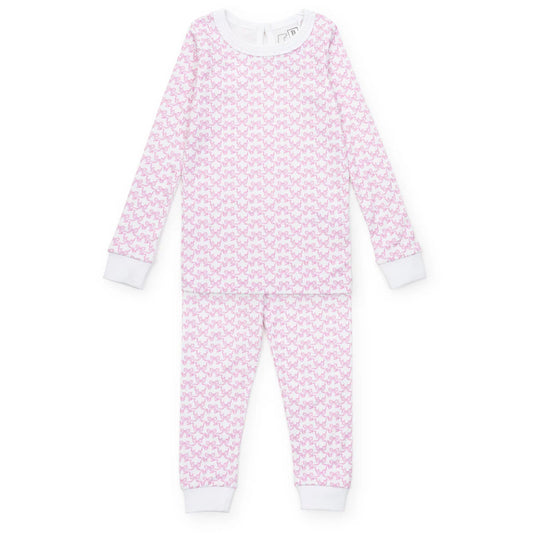 Lila and Hayes Ava Girls PJ set- Pretty Pink Bows